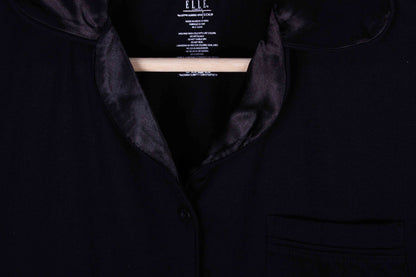 Black Cotton with Satin Collar