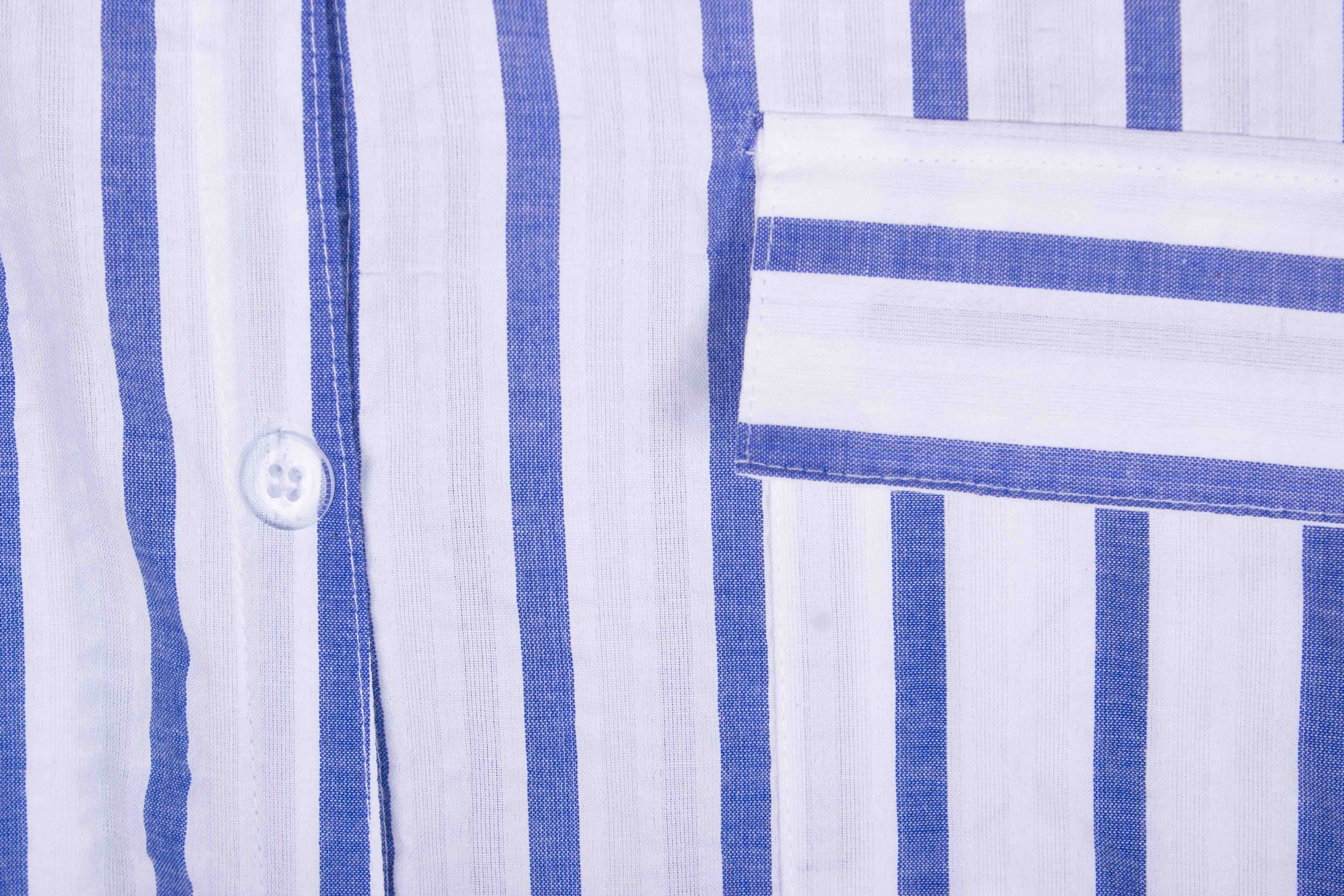 Blue Stripe Button Up Shorts