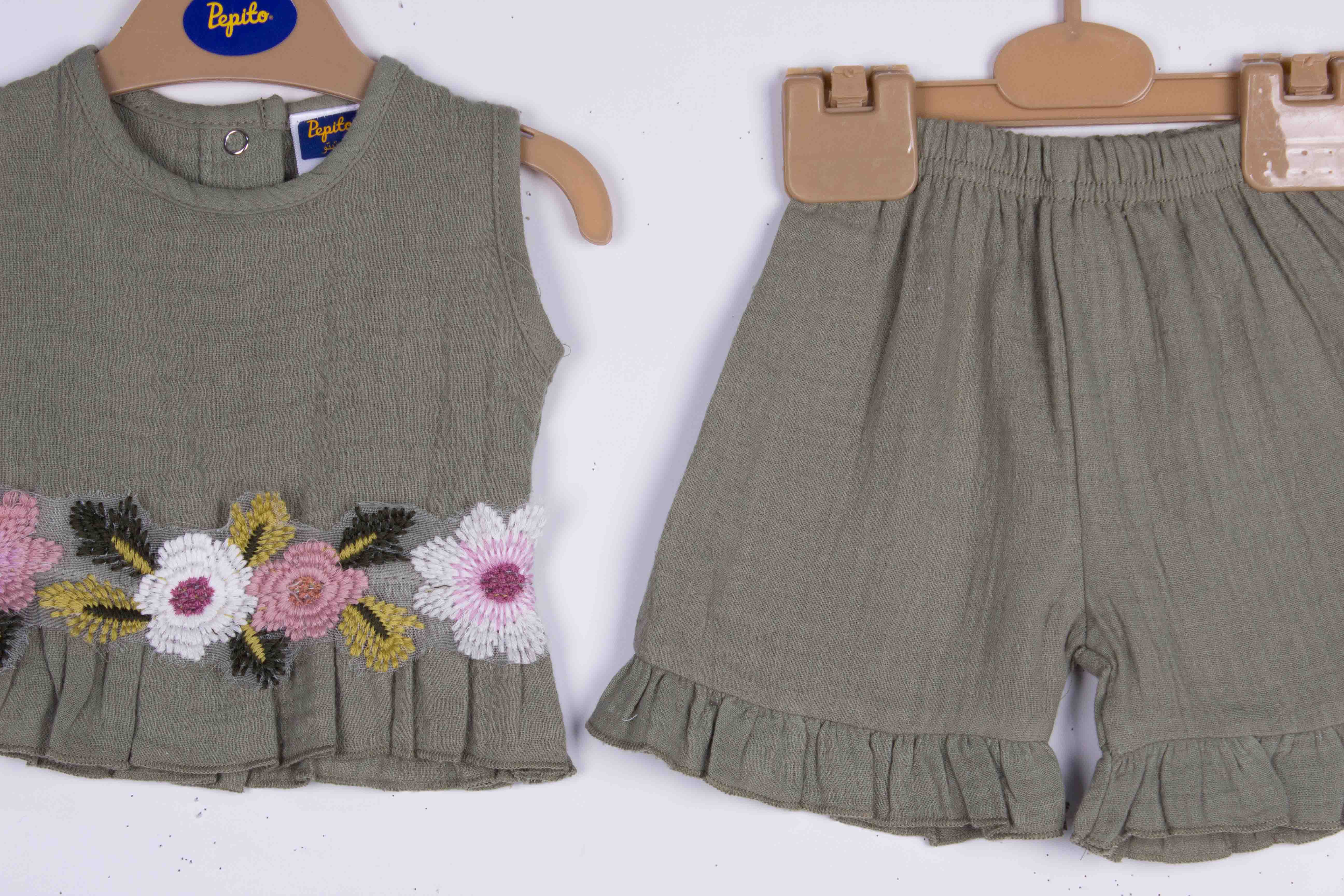 Olive Green Floral Baby