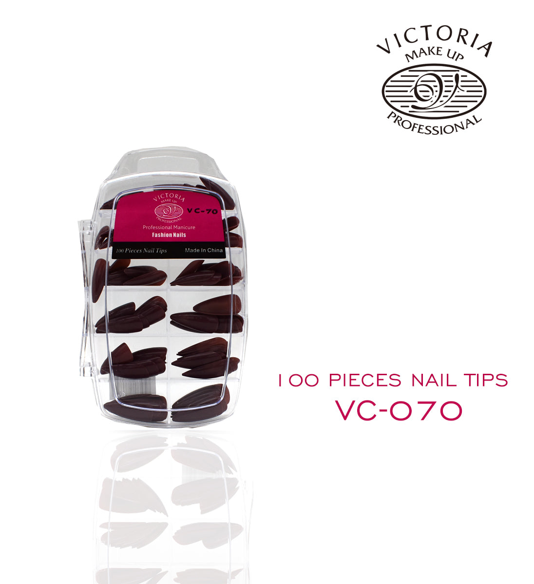 Nails 100Pcs Colouring { PS Case } VC-70