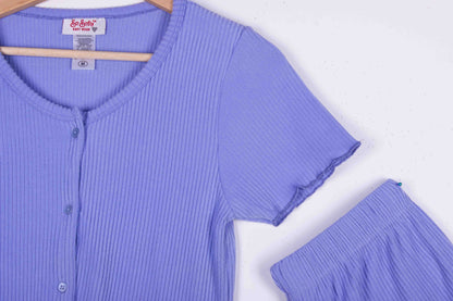 Periwinkle Ribbed Shorts
