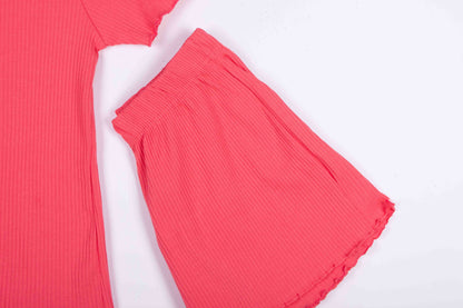 Coral Ribbed Shorts