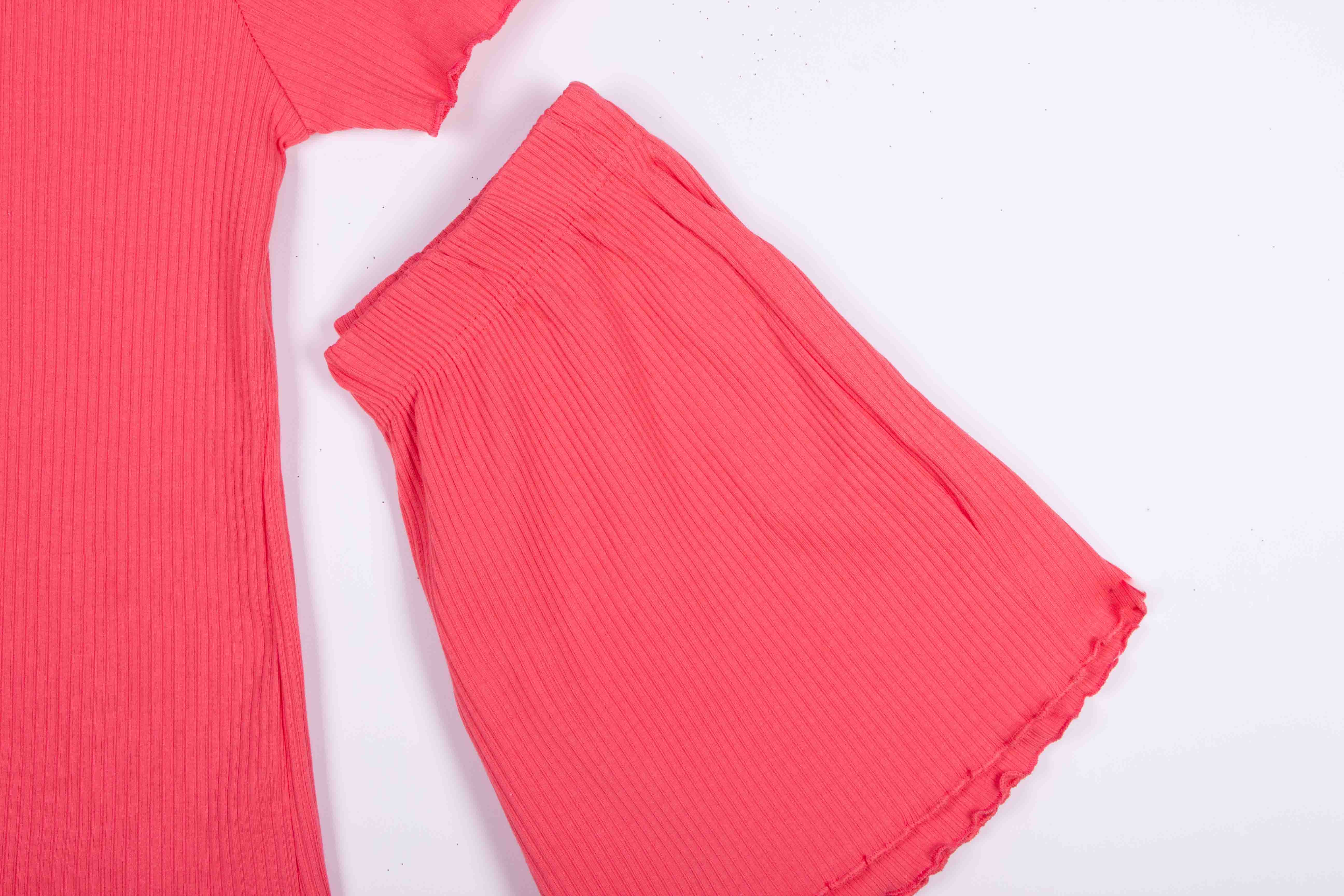 Coral Ribbed Shorts