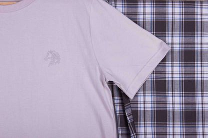 Stone Tee Grey Tartan Pajamas
