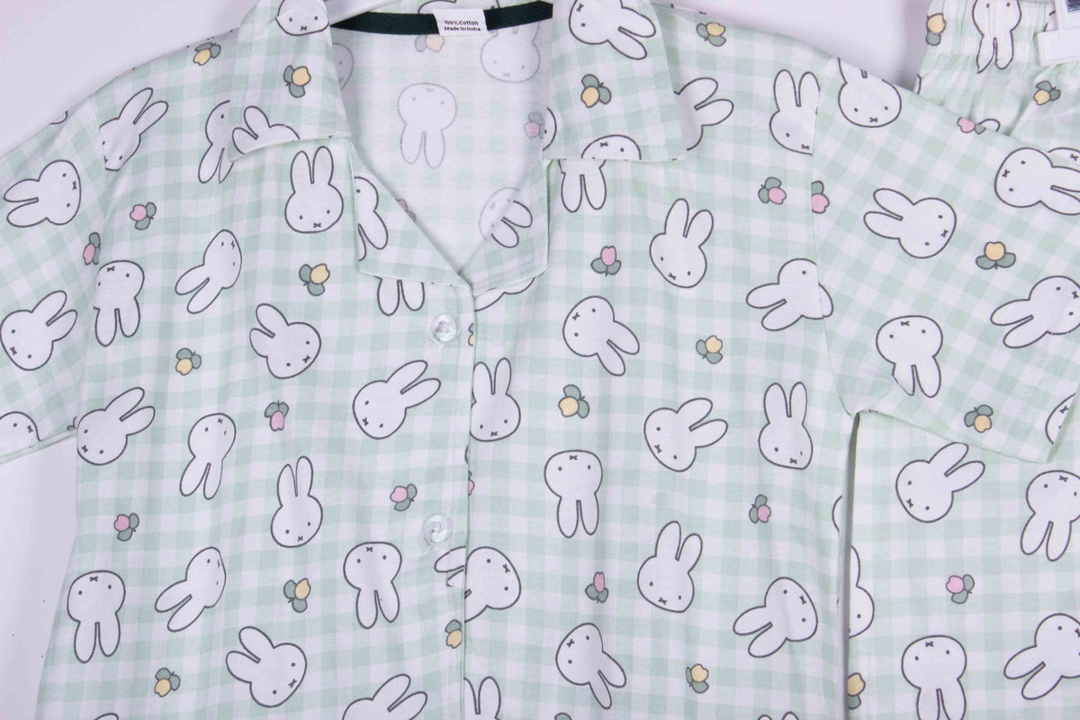 Mint Bunny Gingham
