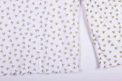 Tiny Bees Cute Button Up Shorts