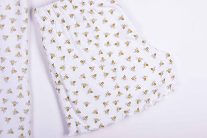 Tiny Bees Cute Button Up Shorts