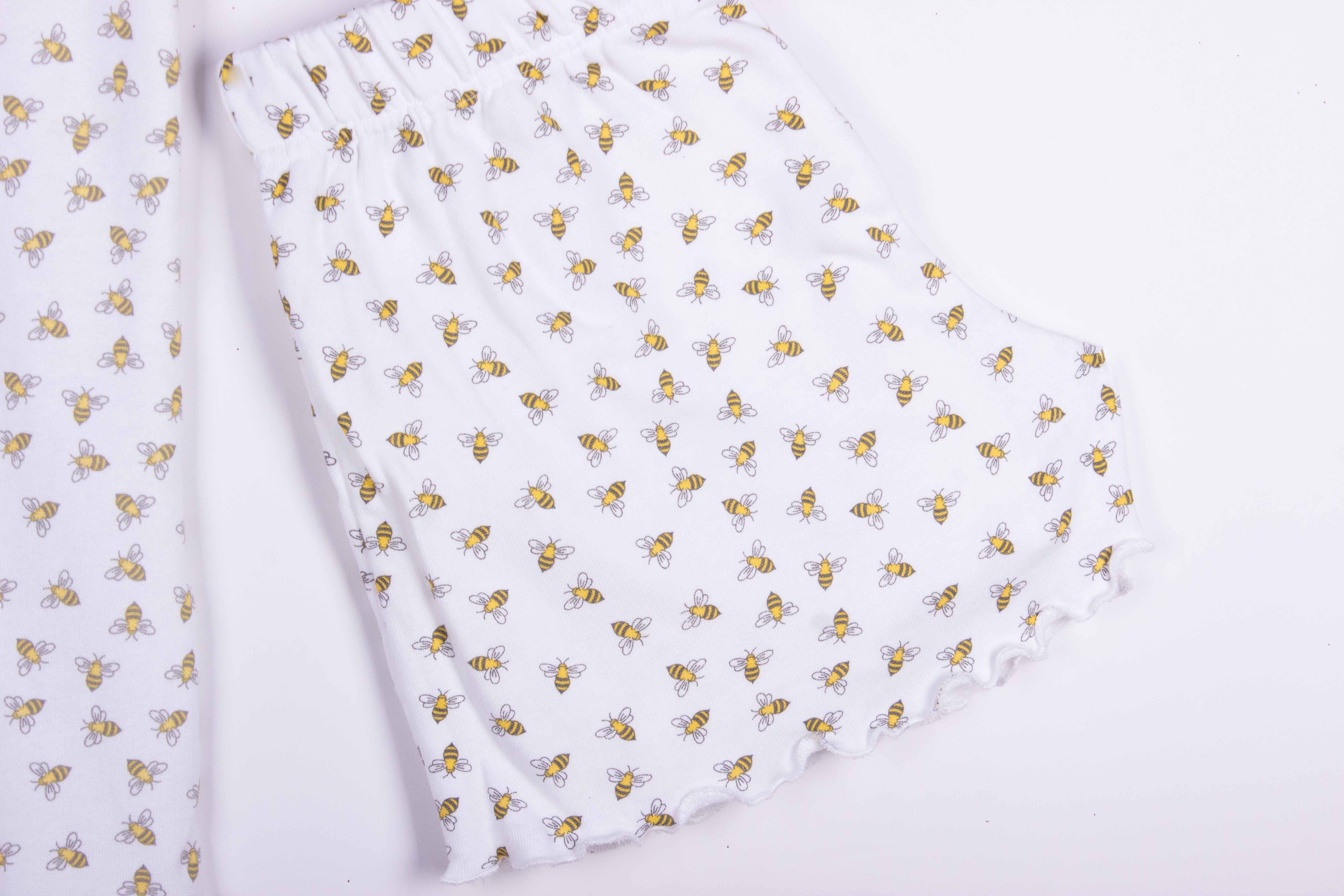Tiny Bees Cute Button Up Shorts