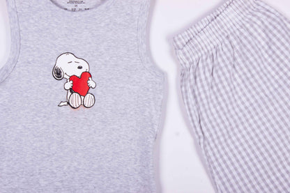Snoopys Heart Grey Shorts
