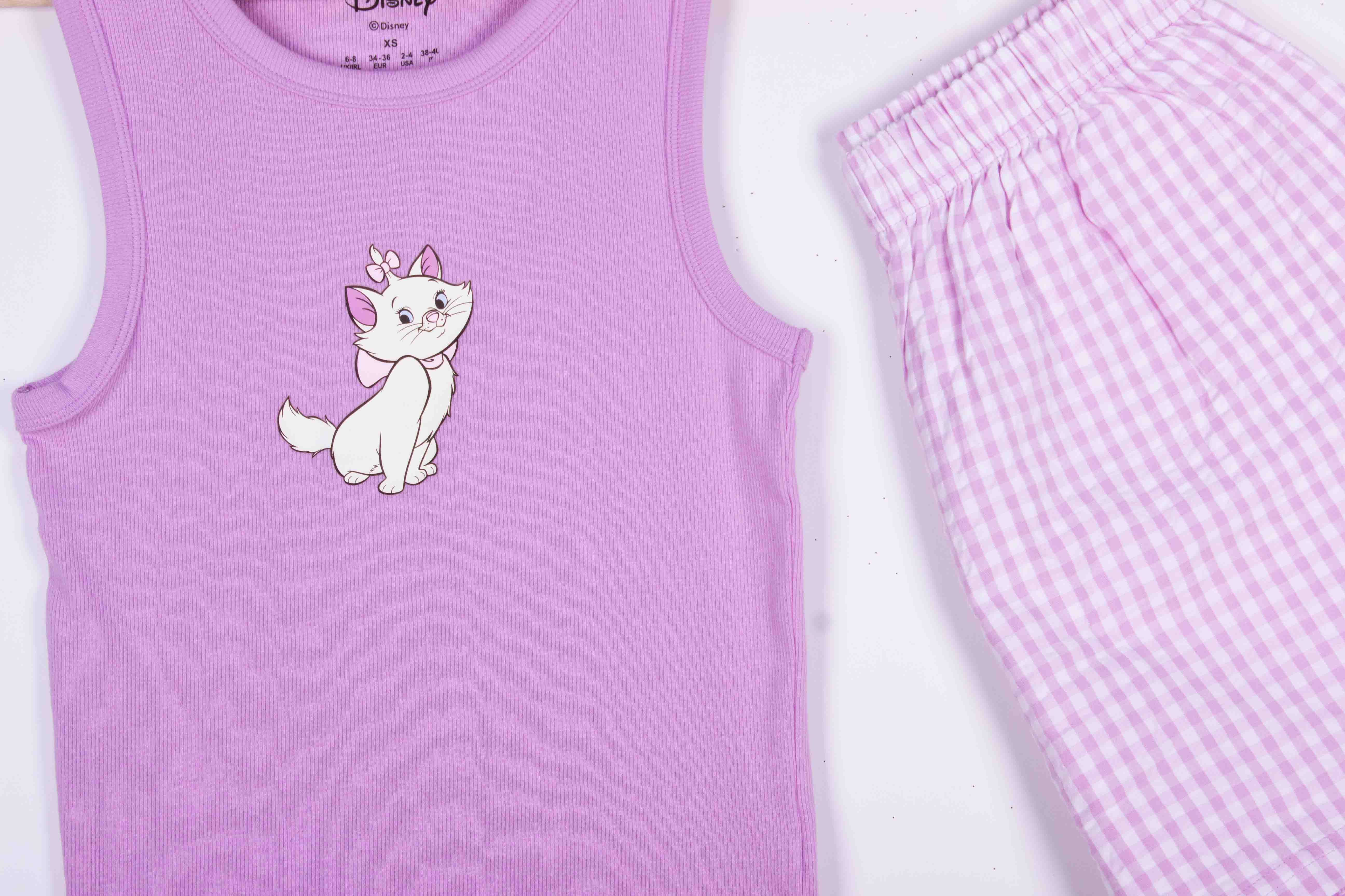 Purple Check Simple Marie Cat Shorts