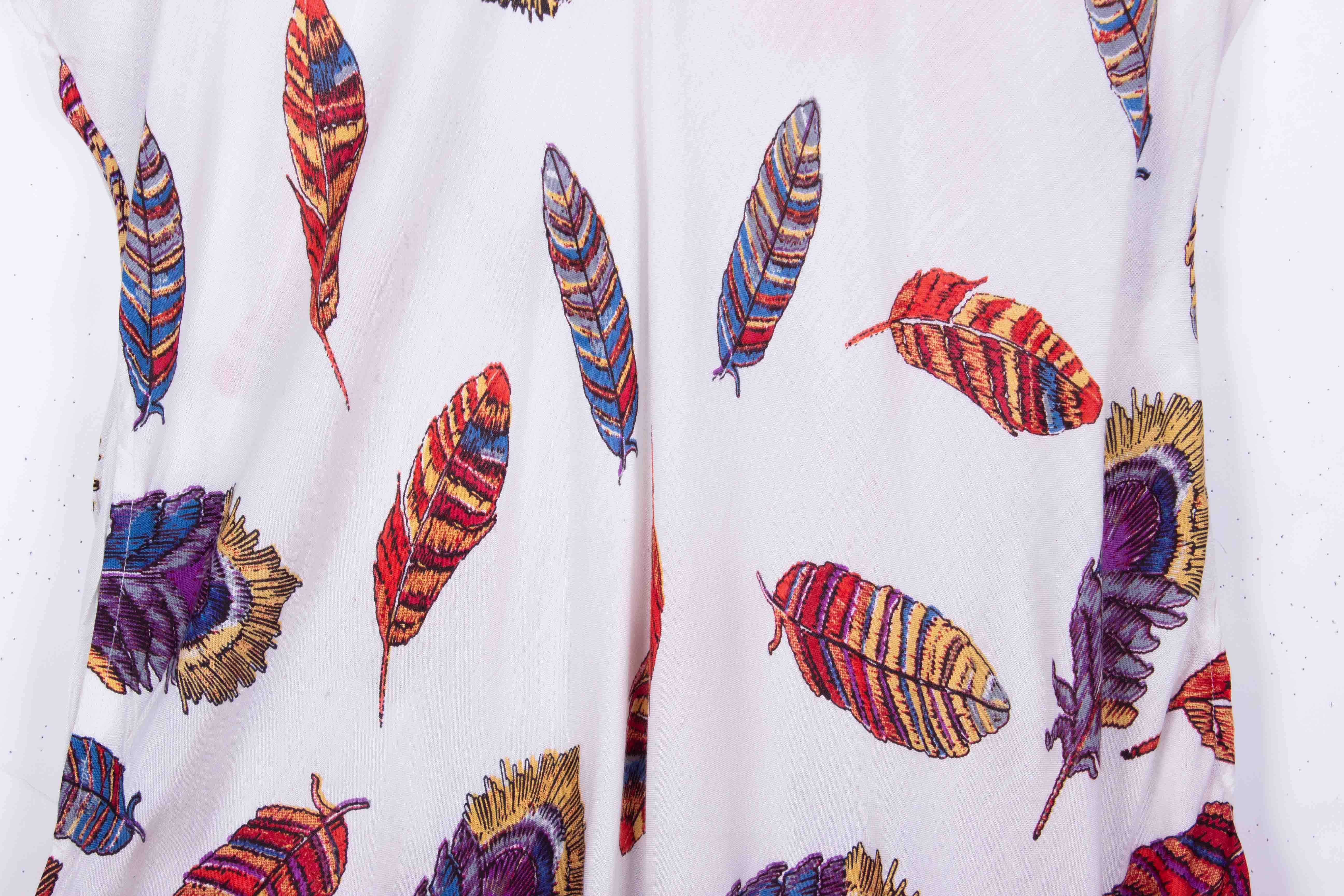 Feather Boho Dress (Soft Cotton)