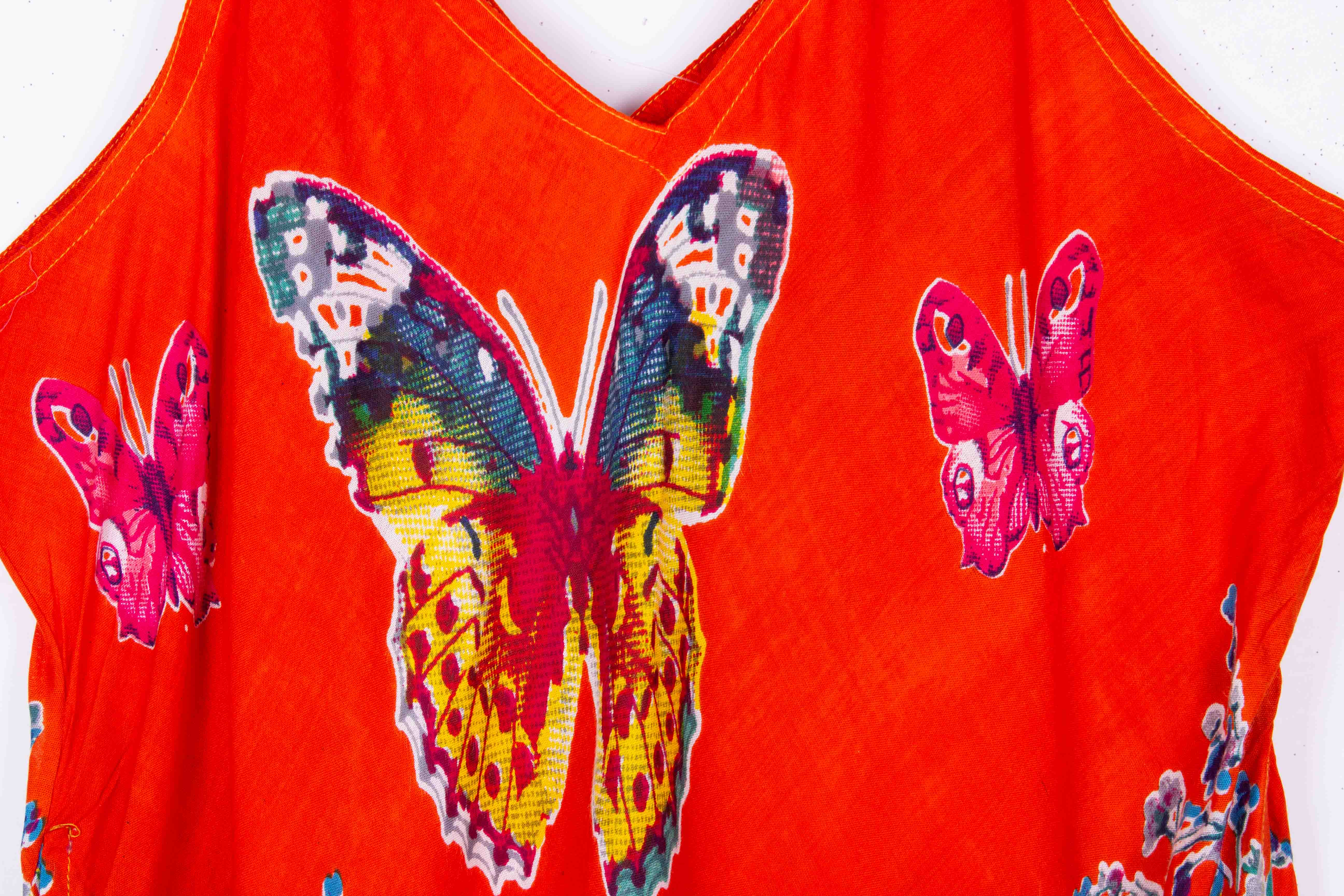Vibrant Butterfly Dress (Soft Cotton)
