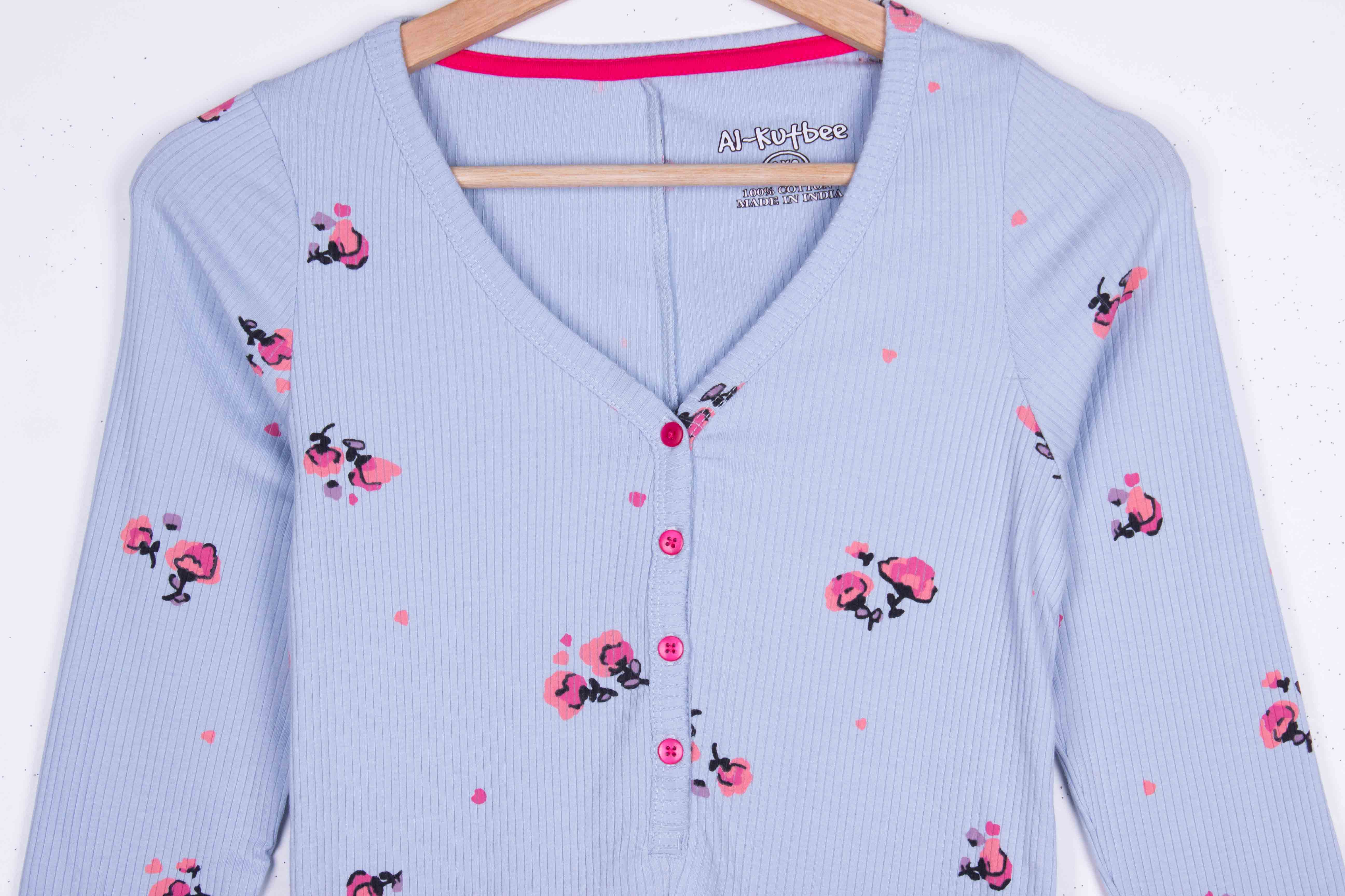Blue Foral Softness (Jumpsuit - Onesie)