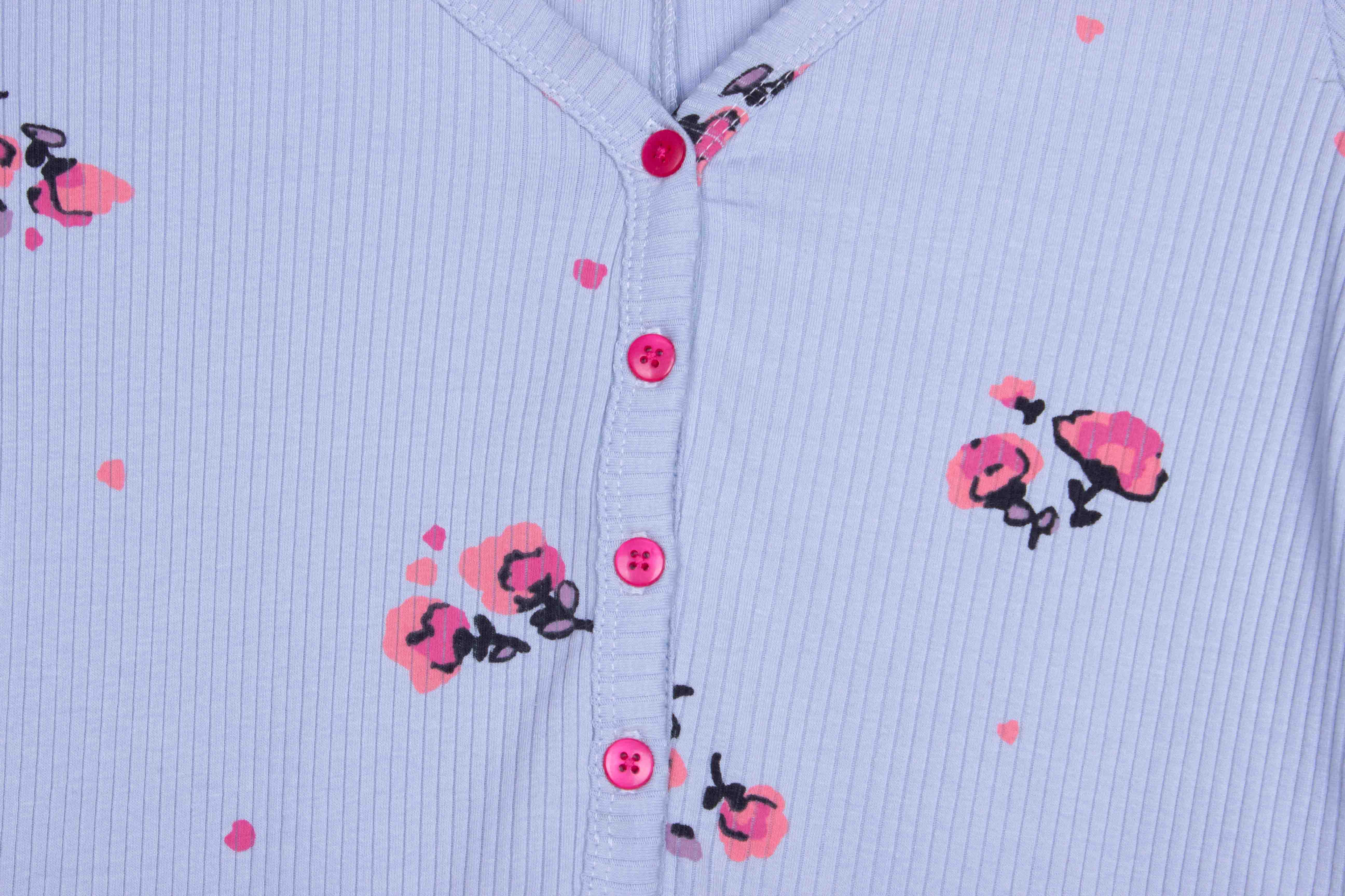 Blue Foral Softness (Jumpsuit - Onesie)