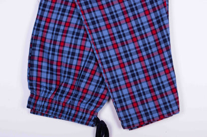 Blue and Red Plaid Polyester