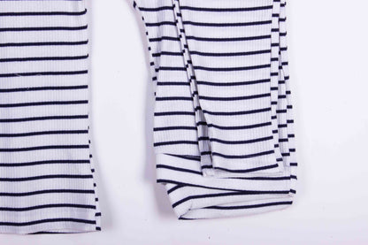 Ivory Navy Stripes