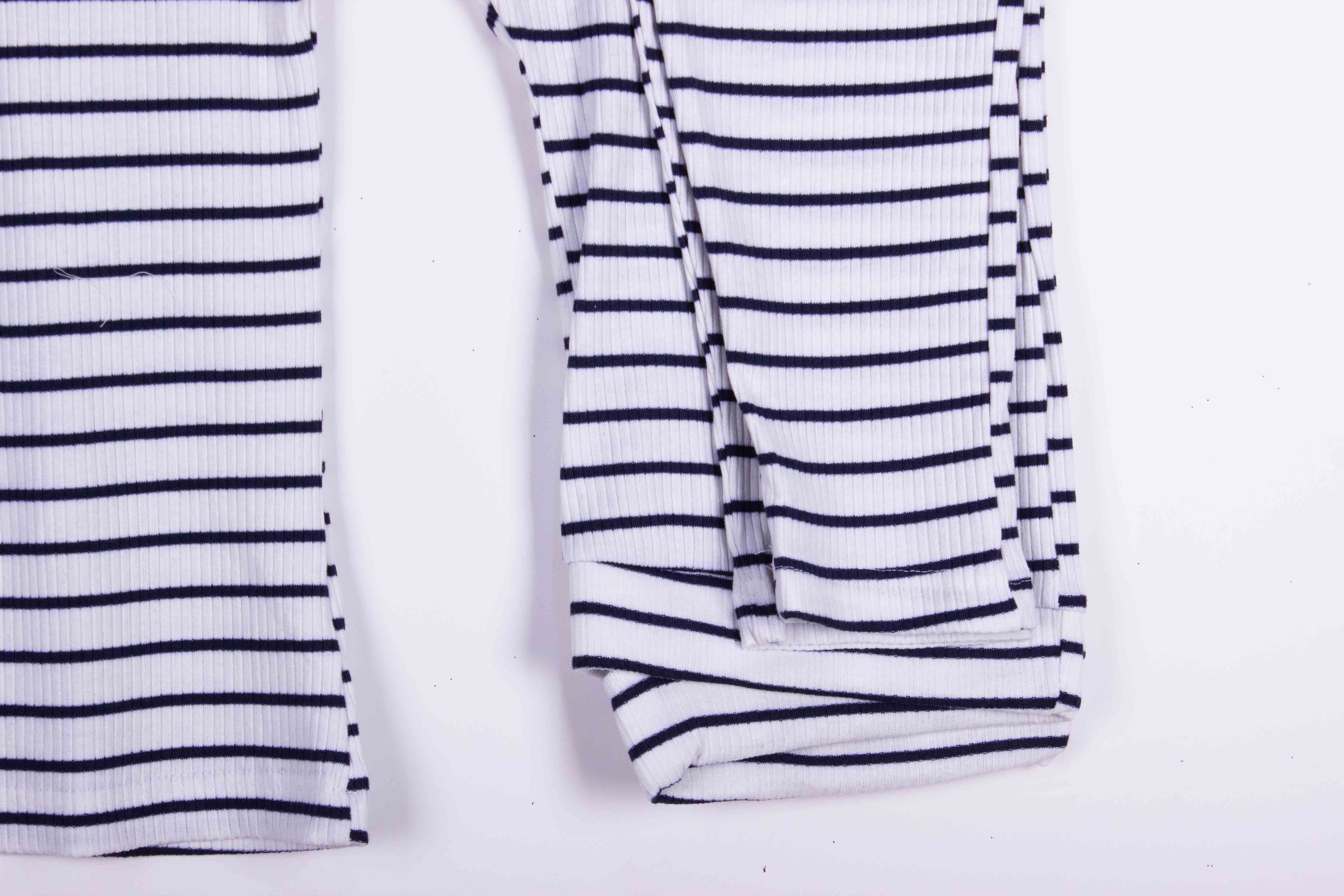 Ivory Navy Stripes