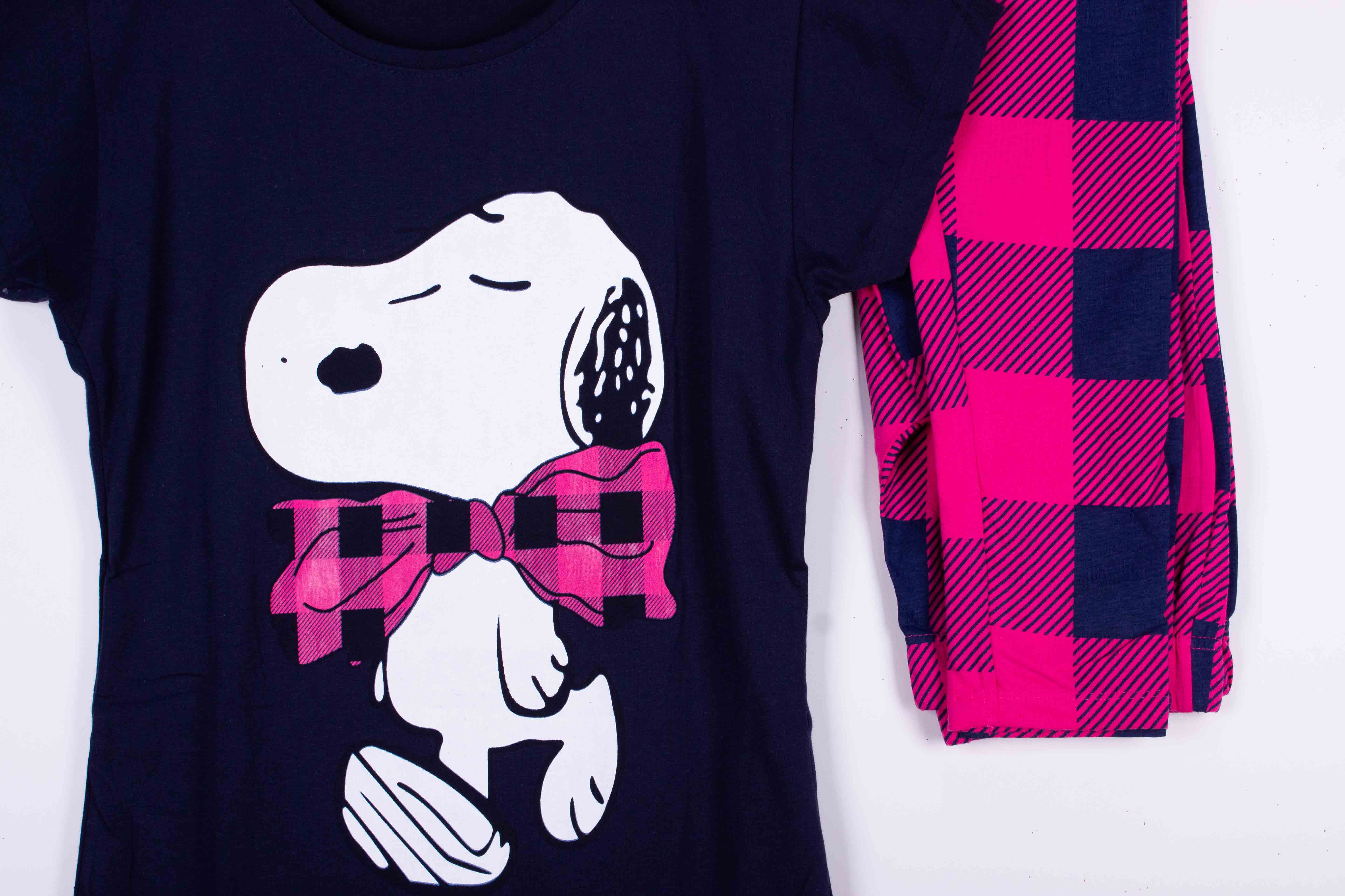 Snoopy Plaid Bow Tights