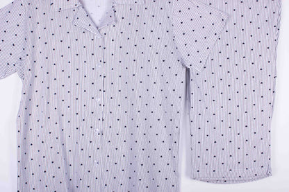 Powder Pinstripe Hearts