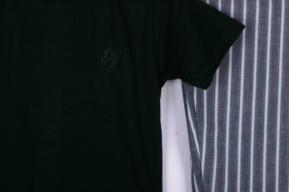 Black Charcoal Grey Pinstripe