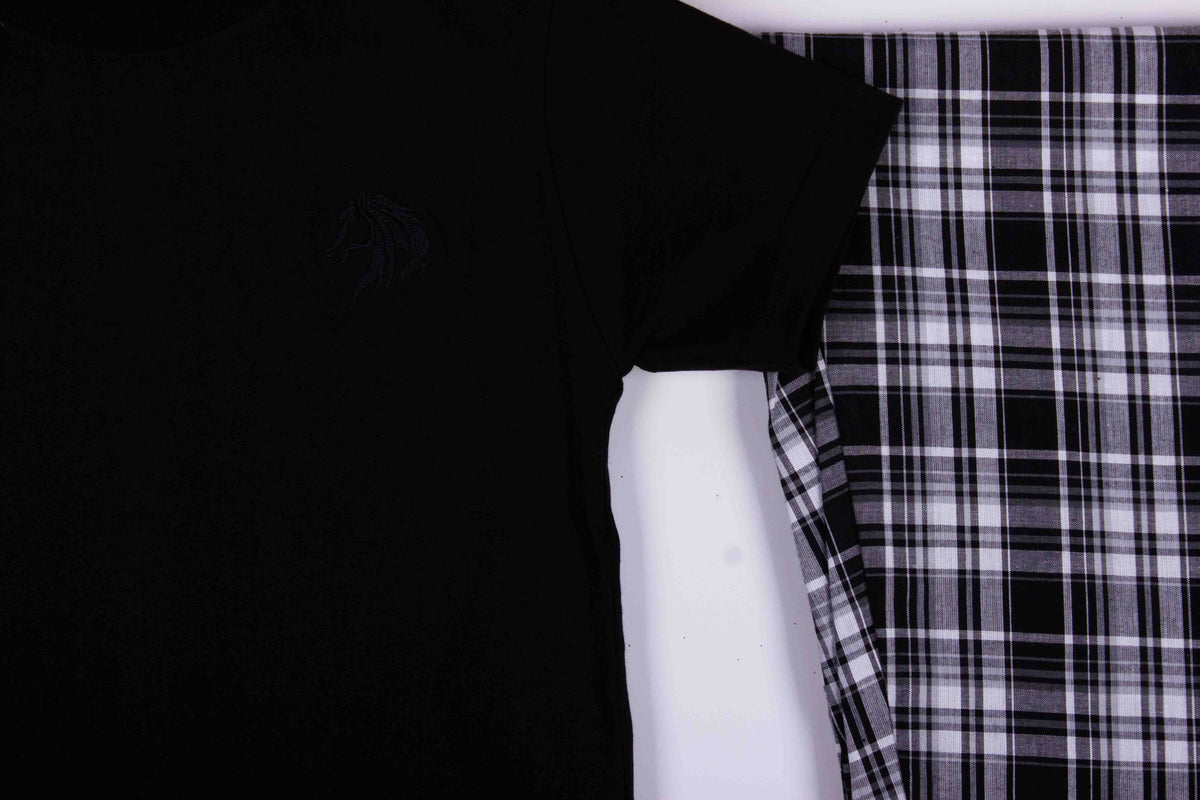 Black White Windowpane Plaid