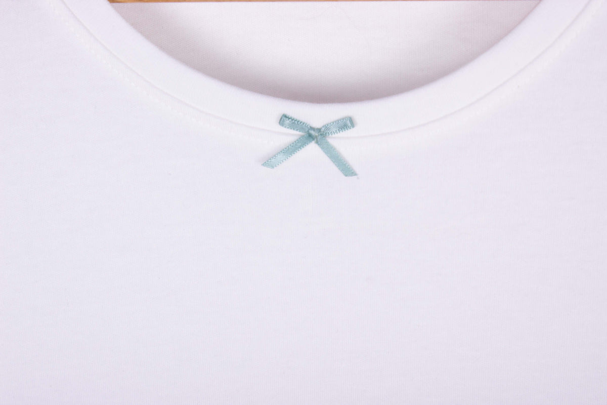 Soft White & Sage Bow Stripes