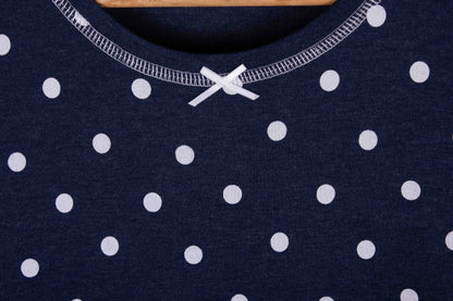 Soft Navy All-Over Polka Dots