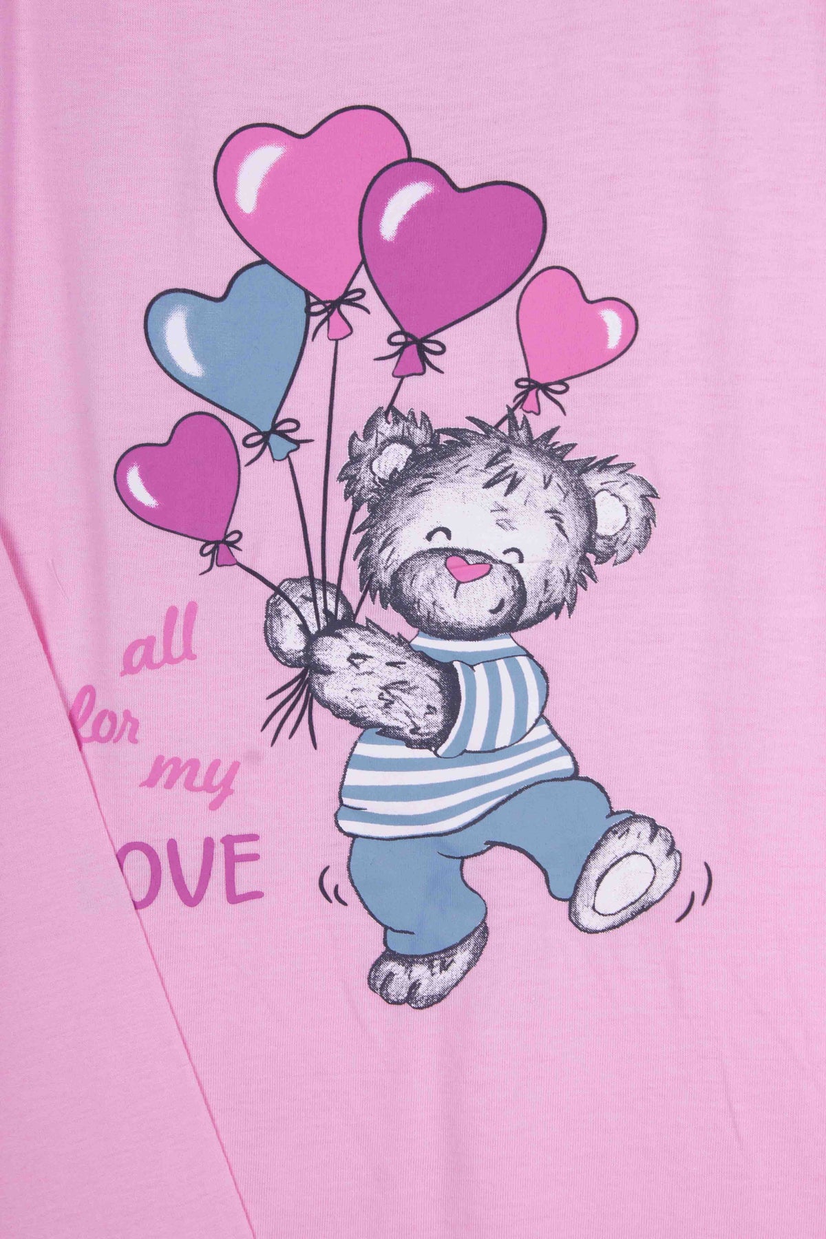 Pink Teddy Heart Balloons