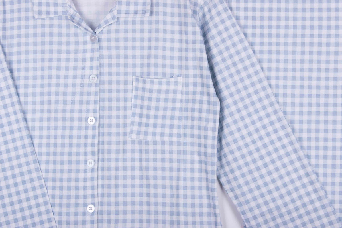 Powder Blue Gingham Checks