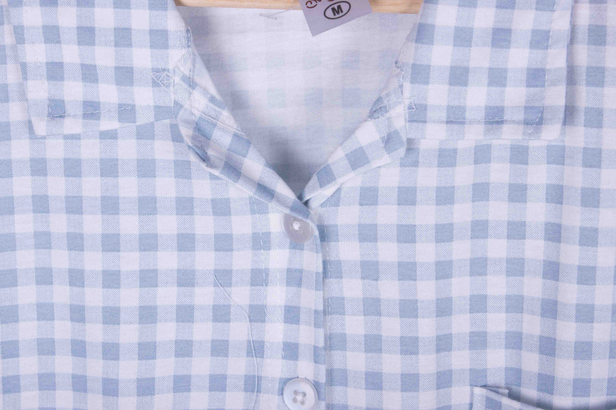 Powder Blue Gingham Checks