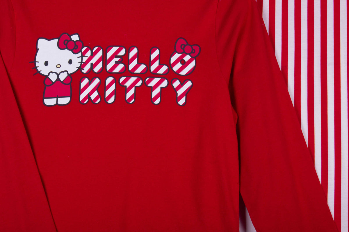 Bowed Candy Cane Hello Kitty