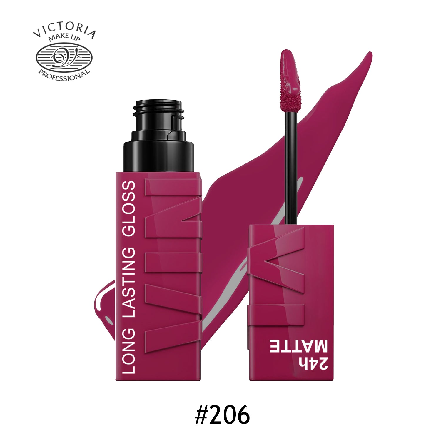 Victoria 24HR Matte Long Lasting Gloss- 206