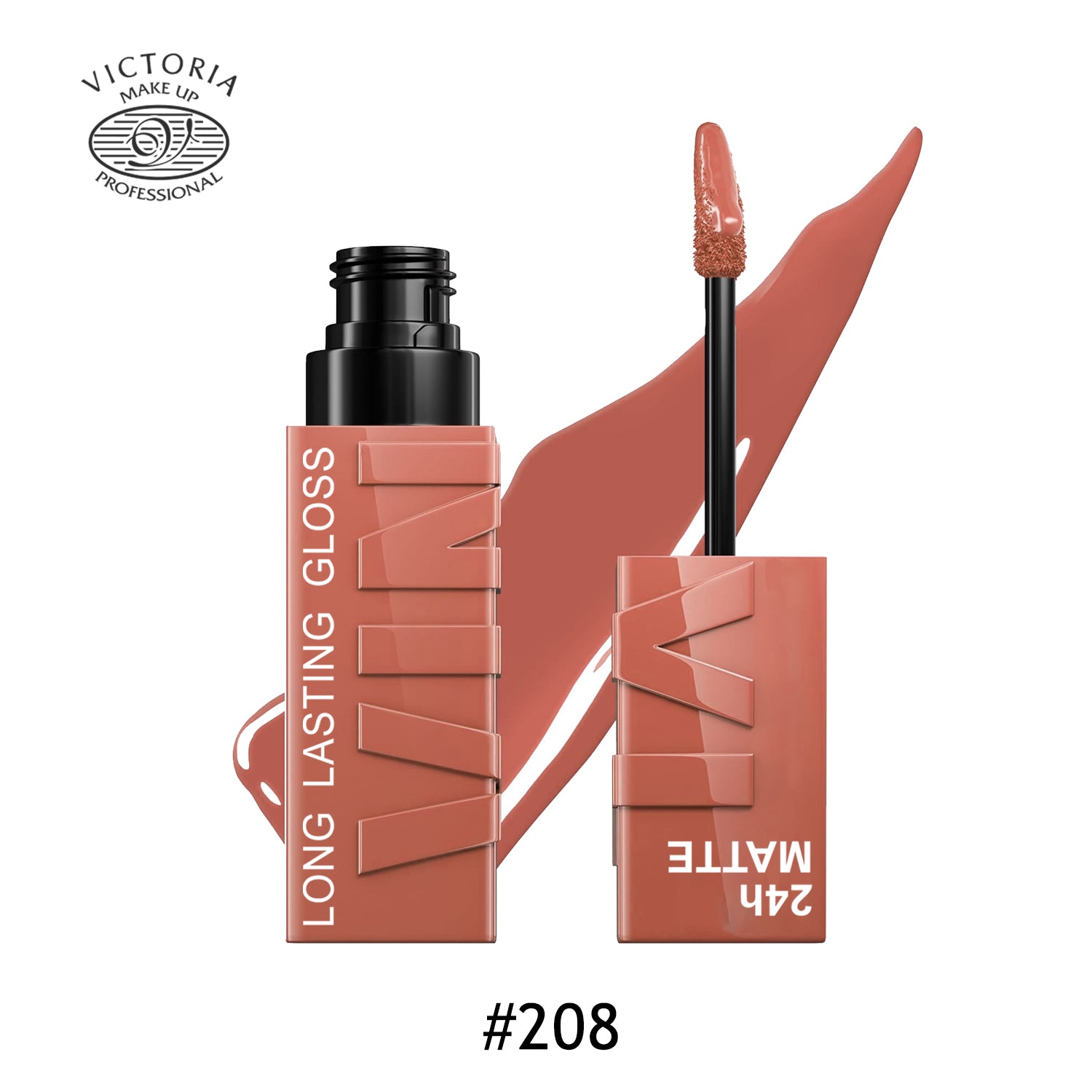 Victoria 24HR Matte Long Lasting Gloss- 208