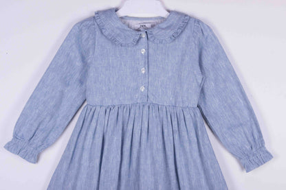 Dusty Blue Ruffle Collar