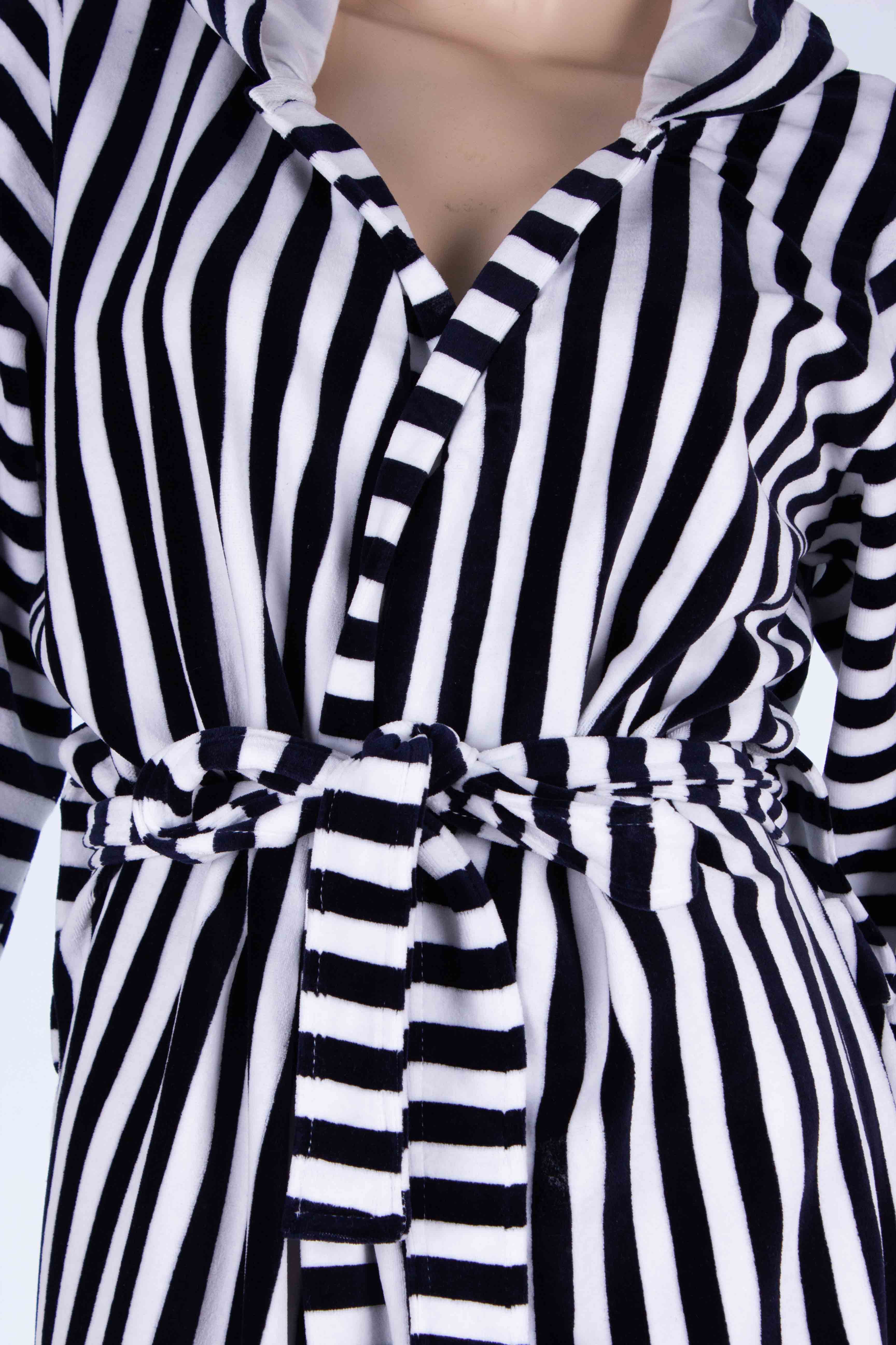 Midnight Stripe Robe (Velvet)