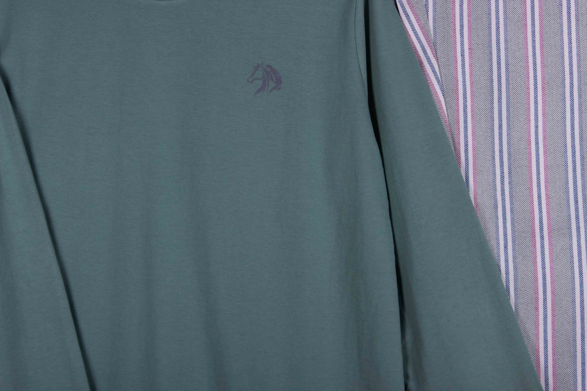 Sage Green Pastel Pinstripe