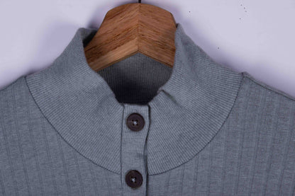 Slate Ribbed Henley