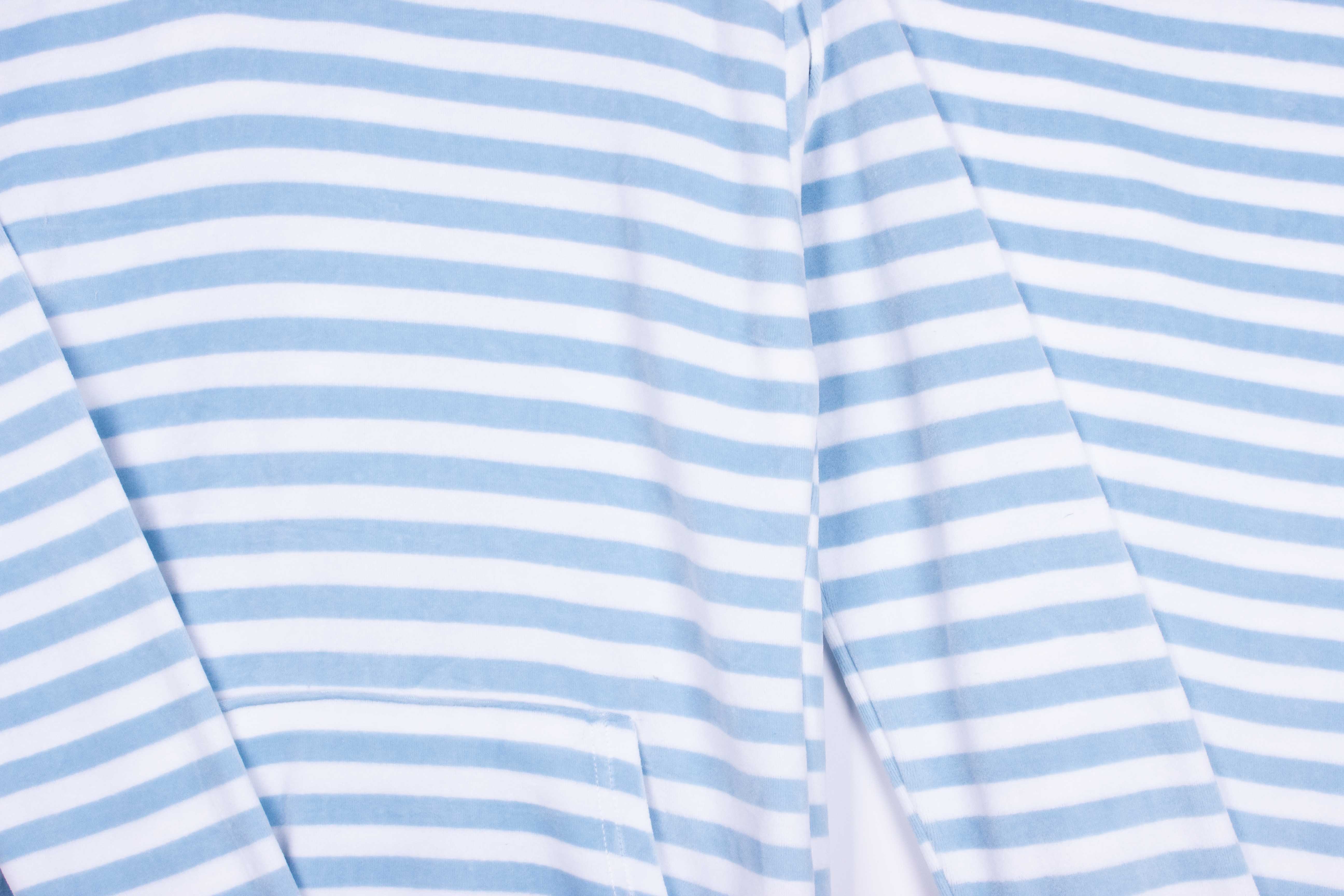 Icy Blue Striped Hoodie
