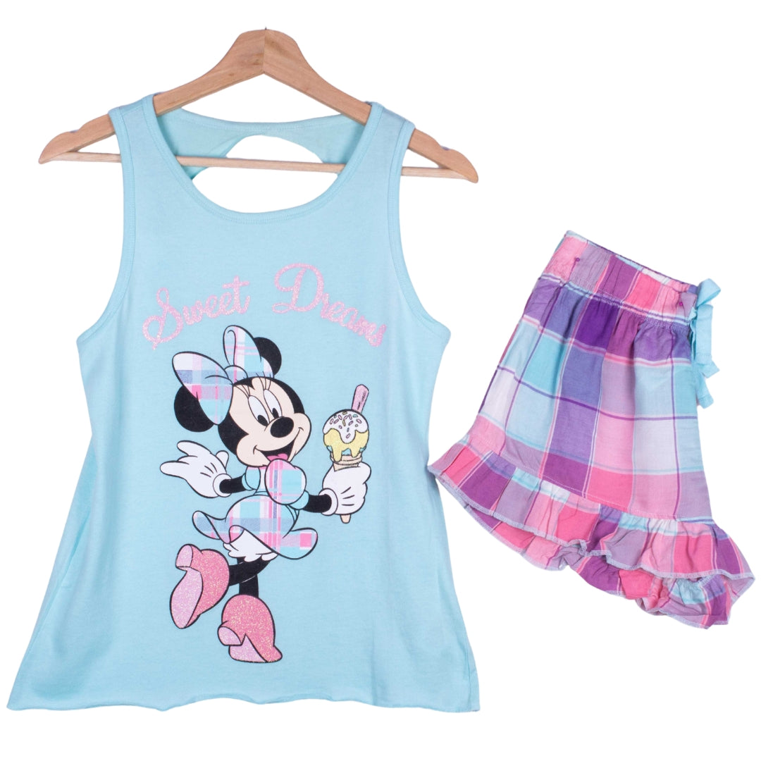 Blue Minnie Cute Plaid