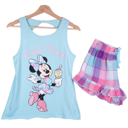 Blue Minnie Cute Plaid