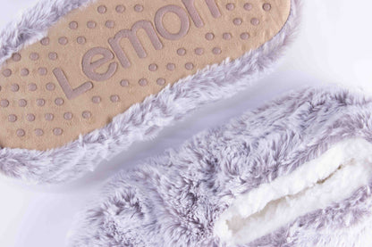 Plush Fur Slipper - Grey