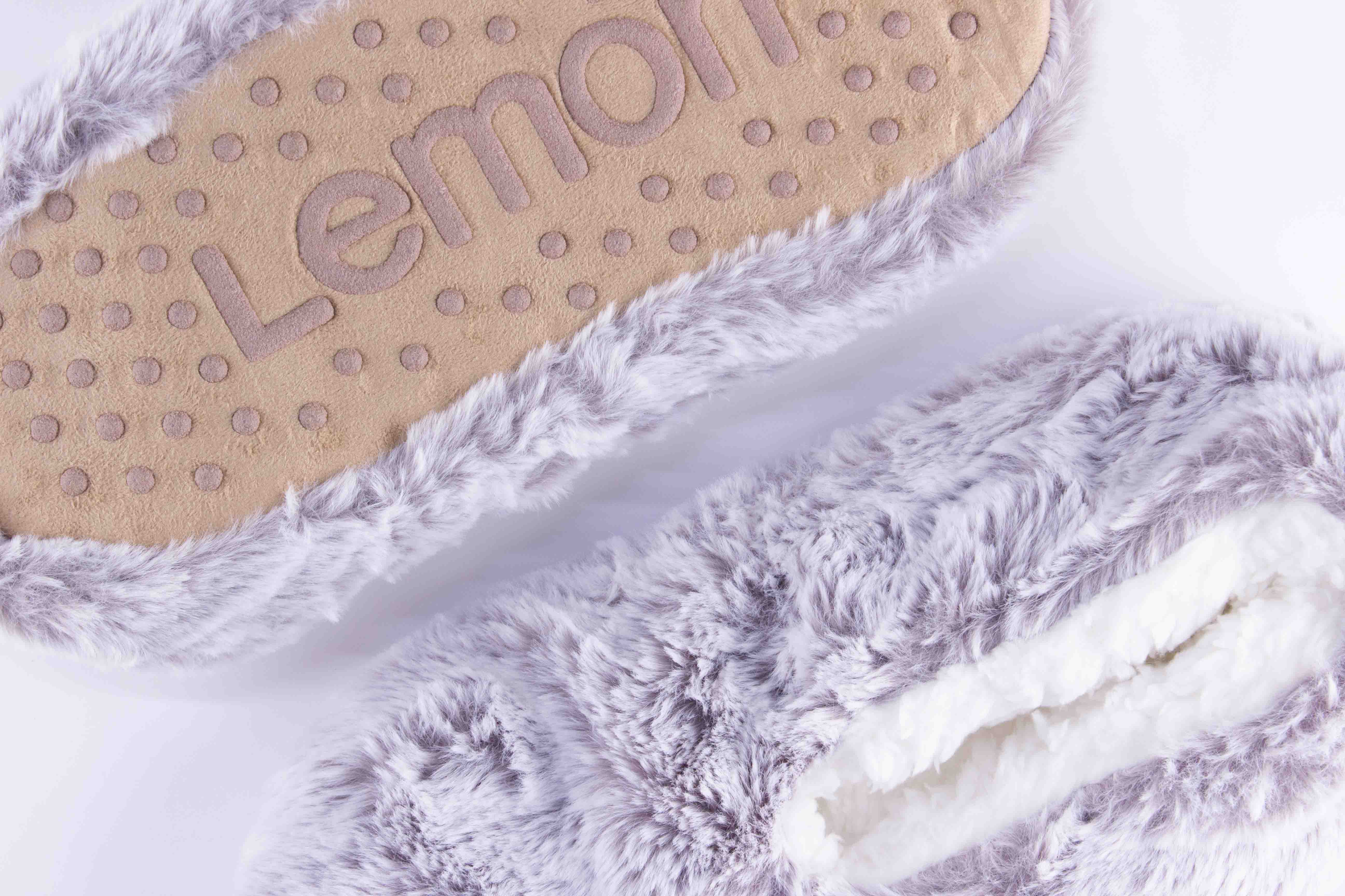 Plush Fur Slipper - Grey