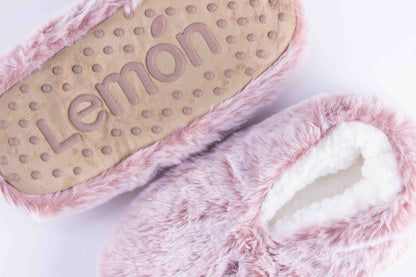 Plush Fur Slipper - Dusty Rose