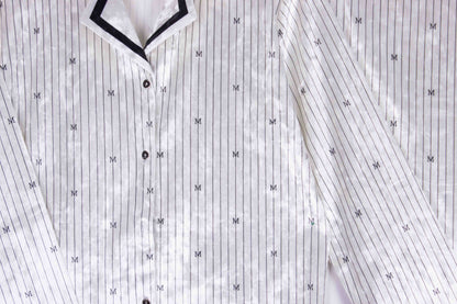 White Pinstripes Classy Velvet