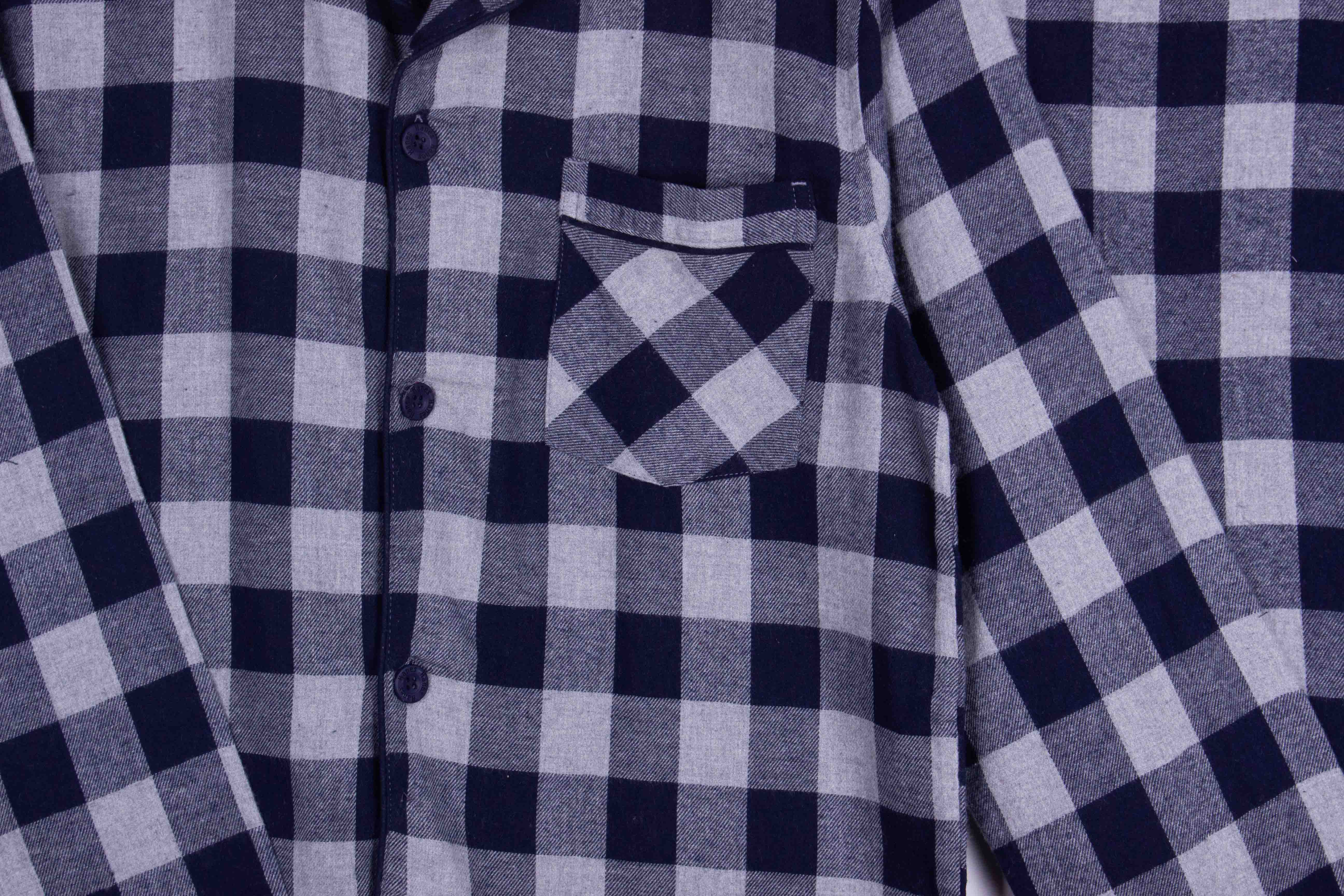 Grey Navy Buffalo Check