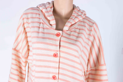Peach Stripes Hoodie