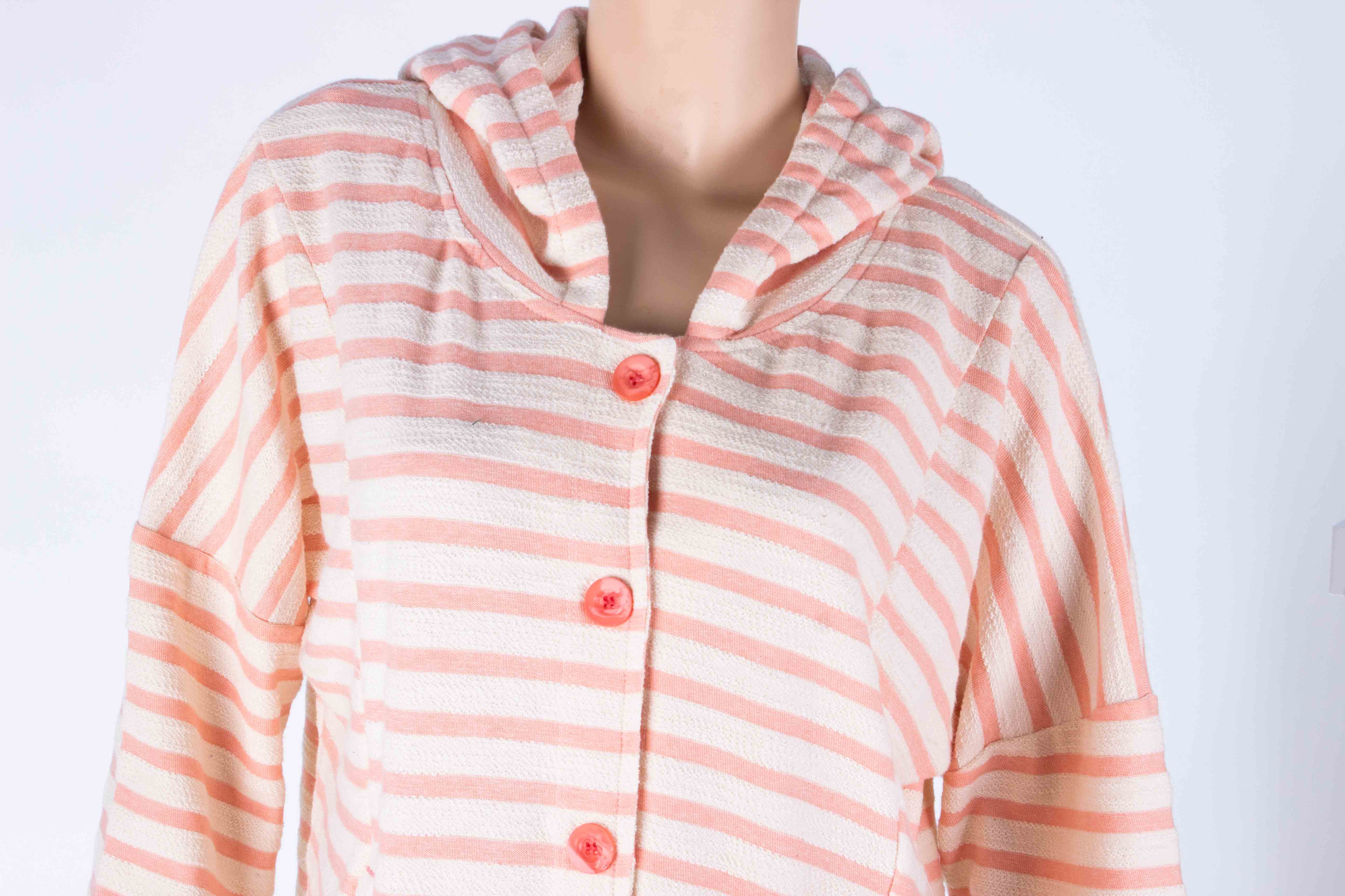 Peach Stripes Hoodie