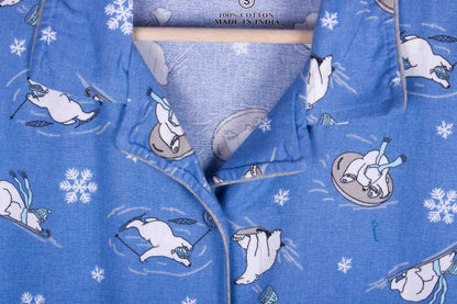 Frosty Blue Polar Bear