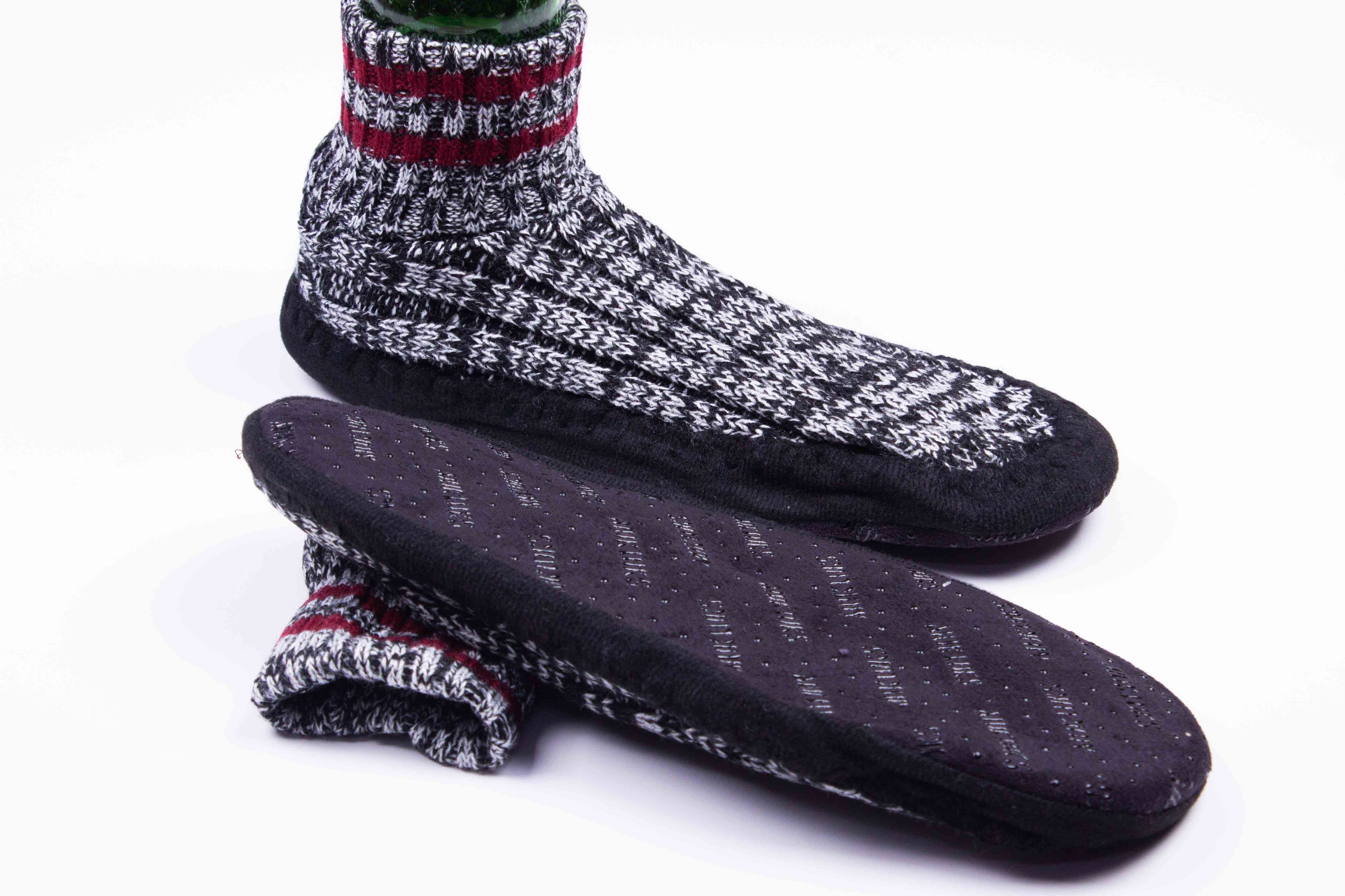 Black Frost Ribbed Sock Booties