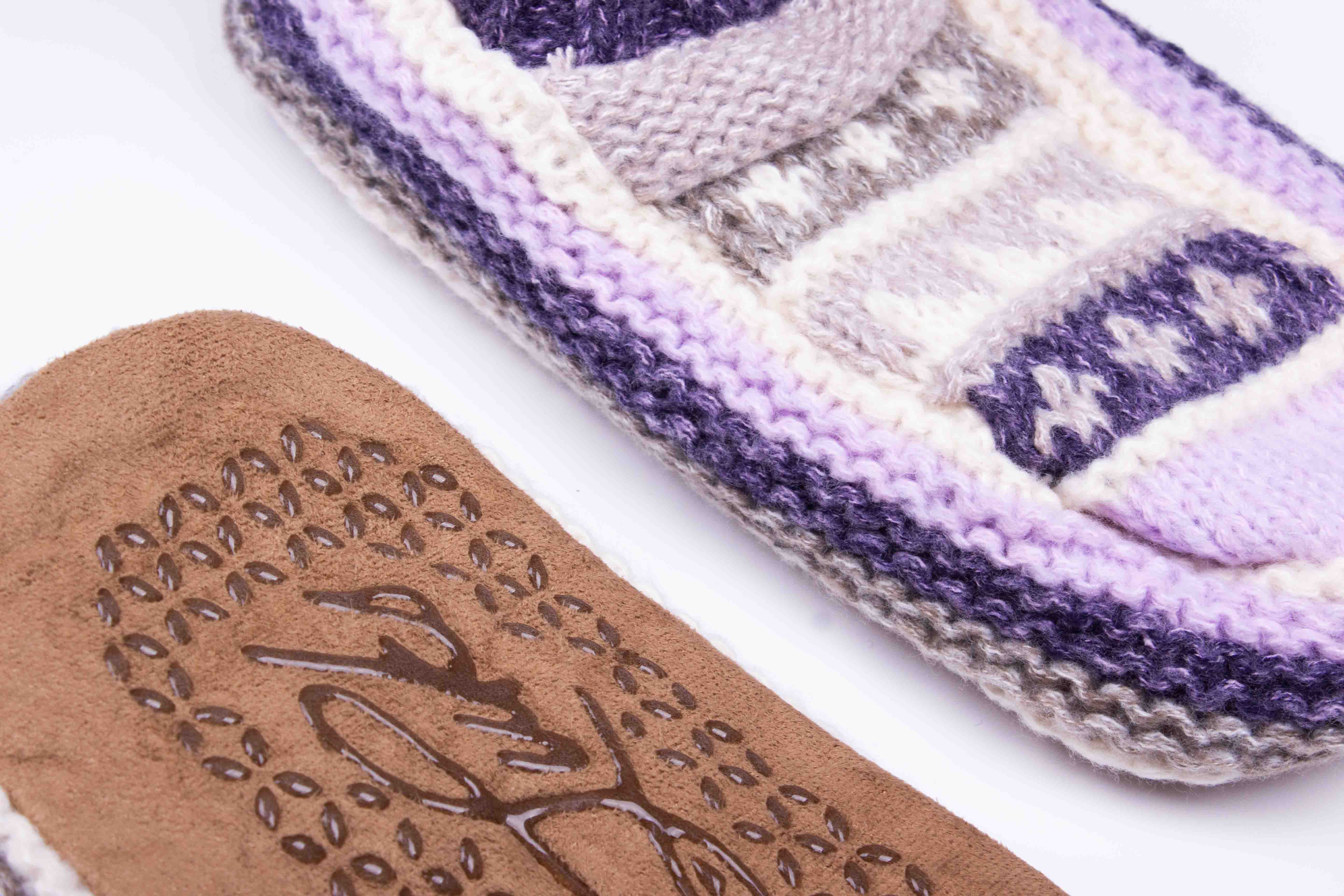 Orchid Frost Knit Slipper Socks